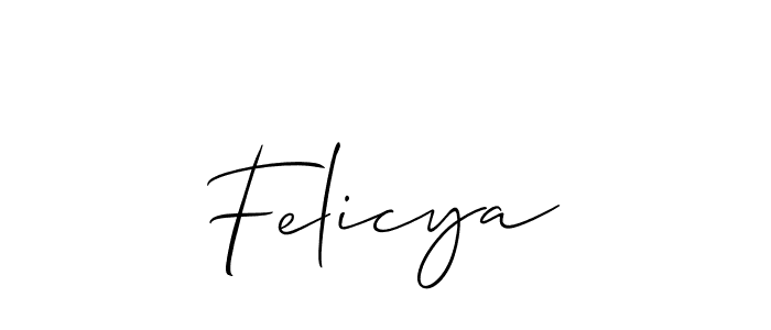 You should practise on your own different ways (Allison_Script) to write your name (Felicya) in signature. don't let someone else do it for you. Felicya signature style 2 images and pictures png