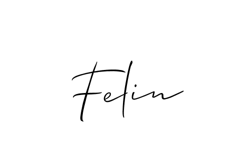 Allison_Script is a professional signature style that is perfect for those who want to add a touch of class to their signature. It is also a great choice for those who want to make their signature more unique. Get Felin name to fancy signature for free. Felin signature style 2 images and pictures png
