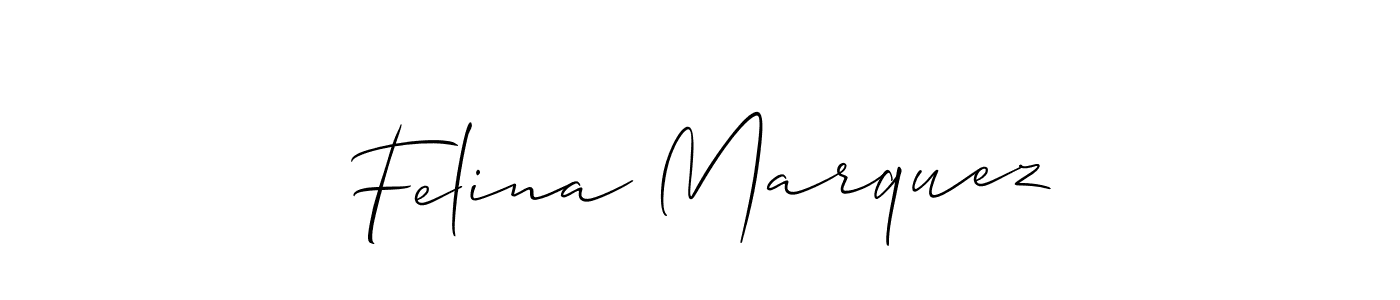 The best way (Allison_Script) to make a short signature is to pick only two or three words in your name. The name Felina Marquez include a total of six letters. For converting this name. Felina Marquez signature style 2 images and pictures png
