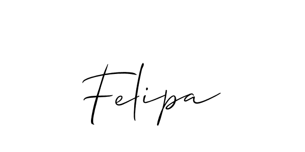 Make a beautiful signature design for name Felipa. With this signature (Allison_Script) style, you can create a handwritten signature for free. Felipa signature style 2 images and pictures png