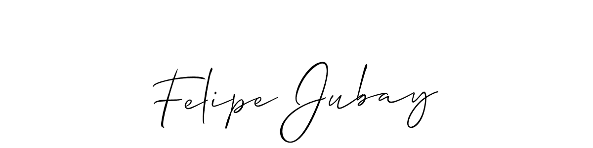 if you are searching for the best signature style for your name Felipe Jubay. so please give up your signature search. here we have designed multiple signature styles  using Allison_Script. Felipe Jubay signature style 2 images and pictures png