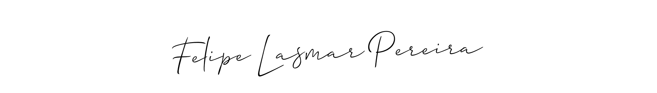 Allison_Script is a professional signature style that is perfect for those who want to add a touch of class to their signature. It is also a great choice for those who want to make their signature more unique. Get Felipe Lasmar Pereira name to fancy signature for free. Felipe Lasmar Pereira signature style 2 images and pictures png