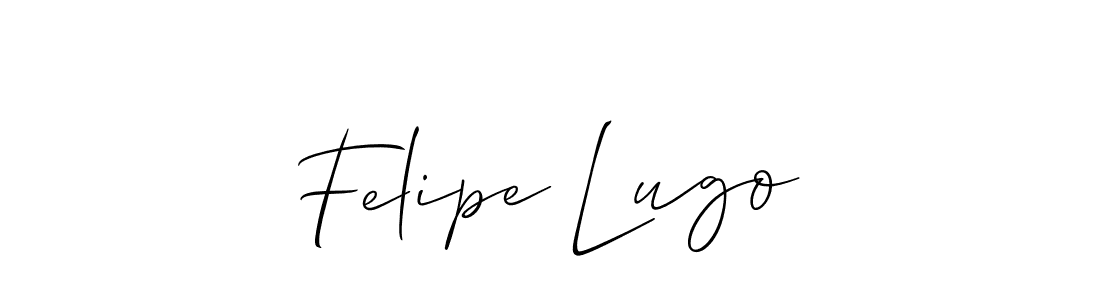 How to make Felipe Lugo name signature. Use Allison_Script style for creating short signs online. This is the latest handwritten sign. Felipe Lugo signature style 2 images and pictures png