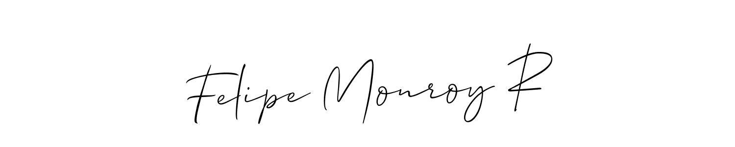 Make a beautiful signature design for name Felipe Monroy R. With this signature (Allison_Script) style, you can create a handwritten signature for free. Felipe Monroy R signature style 2 images and pictures png