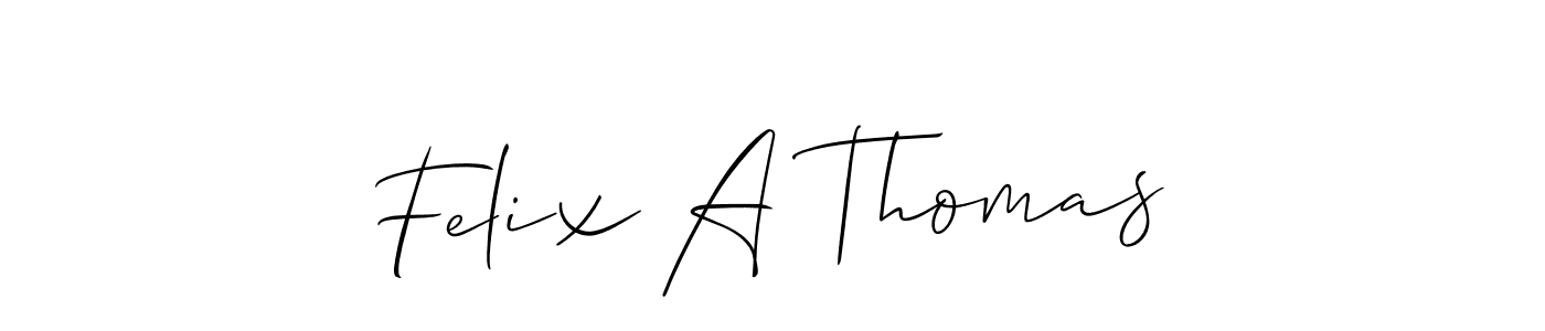 How to make Felix A Thomas signature? Allison_Script is a professional autograph style. Create handwritten signature for Felix A Thomas name. Felix A Thomas signature style 2 images and pictures png