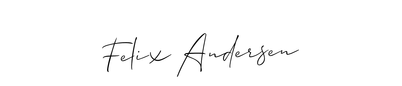 Also You can easily find your signature by using the search form. We will create Felix Andersen name handwritten signature images for you free of cost using Allison_Script sign style. Felix Andersen signature style 2 images and pictures png