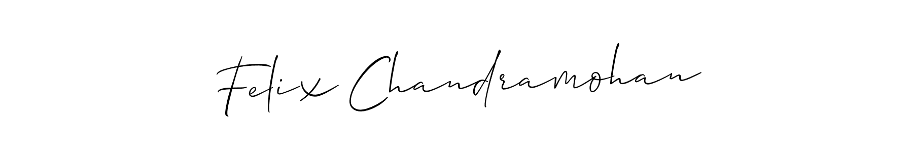 This is the best signature style for the Felix Chandramohan name. Also you like these signature font (Allison_Script). Mix name signature. Felix Chandramohan signature style 2 images and pictures png