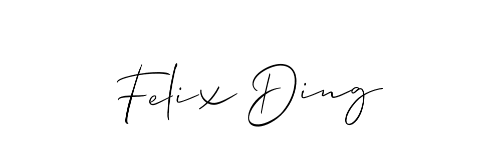 Also You can easily find your signature by using the search form. We will create Felix Ding name handwritten signature images for you free of cost using Allison_Script sign style. Felix Ding signature style 2 images and pictures png