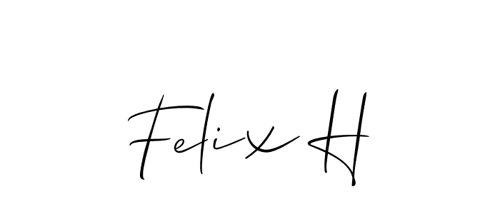 Design your own signature with our free online signature maker. With this signature software, you can create a handwritten (Allison_Script) signature for name Felix H. Felix H signature style 2 images and pictures png