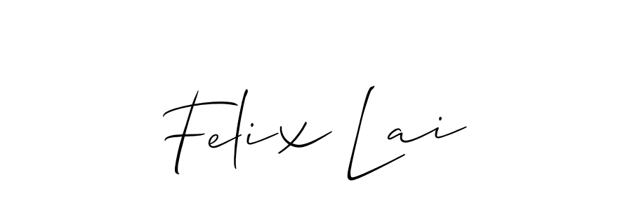 Felix Lai stylish signature style. Best Handwritten Sign (Allison_Script) for my name. Handwritten Signature Collection Ideas for my name Felix Lai. Felix Lai signature style 2 images and pictures png