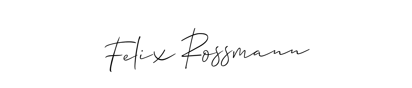 Make a short Felix Rossmann signature style. Manage your documents anywhere anytime using Allison_Script. Create and add eSignatures, submit forms, share and send files easily. Felix Rossmann signature style 2 images and pictures png