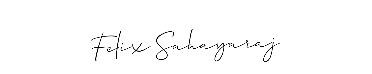 Also You can easily find your signature by using the search form. We will create Felix Sahayaraj name handwritten signature images for you free of cost using Allison_Script sign style. Felix Sahayaraj signature style 2 images and pictures png