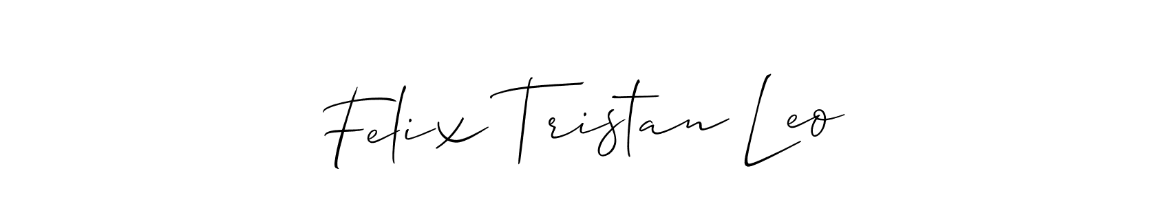 Similarly Allison_Script is the best handwritten signature design. Signature creator online .You can use it as an online autograph creator for name Felix Tristan Leo. Felix Tristan Leo signature style 2 images and pictures png