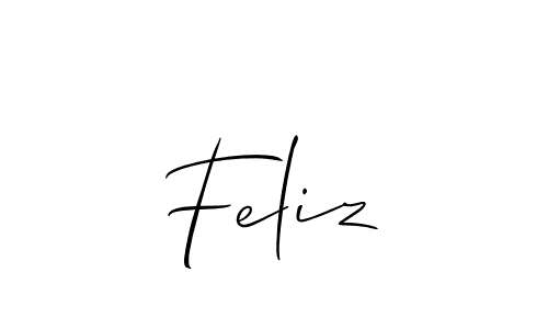 Also You can easily find your signature by using the search form. We will create Feliz name handwritten signature images for you free of cost using Allison_Script sign style. Feliz signature style 2 images and pictures png