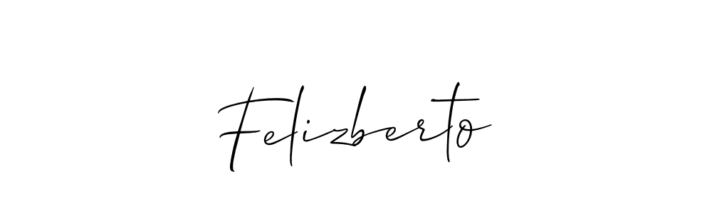 Use a signature maker to create a handwritten signature online. With this signature software, you can design (Allison_Script) your own signature for name Felizberto. Felizberto signature style 2 images and pictures png