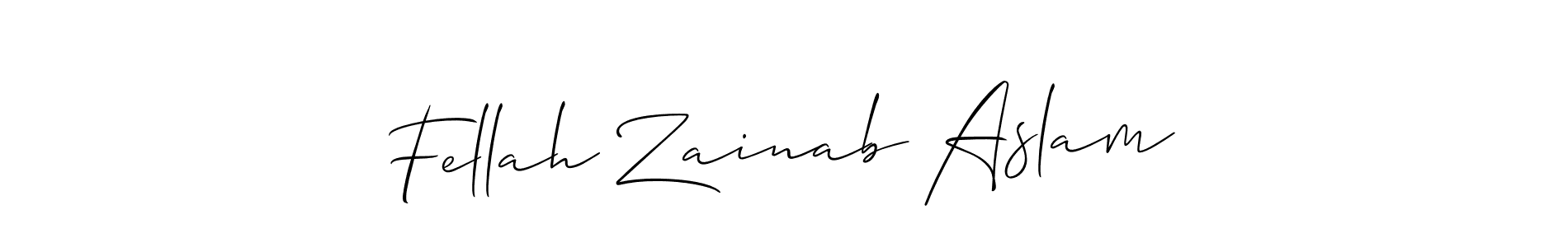 You can use this online signature creator to create a handwritten signature for the name Fellah Zainab Aslam. This is the best online autograph maker. Fellah Zainab Aslam signature style 2 images and pictures png