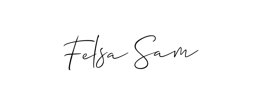 Best and Professional Signature Style for Felsa Sam. Allison_Script Best Signature Style Collection. Felsa Sam signature style 2 images and pictures png