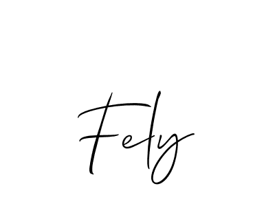 Design your own signature with our free online signature maker. With this signature software, you can create a handwritten (Allison_Script) signature for name Fely. Fely signature style 2 images and pictures png