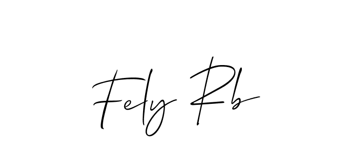 You should practise on your own different ways (Allison_Script) to write your name (Fely Rb) in signature. don't let someone else do it for you. Fely Rb signature style 2 images and pictures png