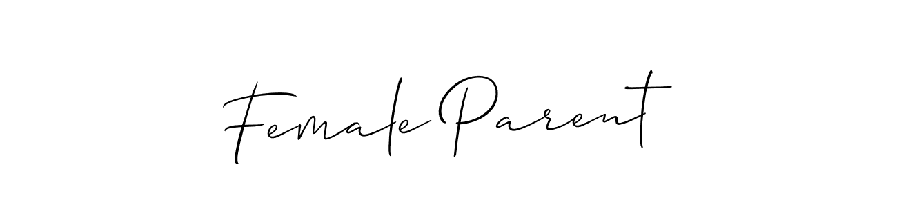 Allison_Script is a professional signature style that is perfect for those who want to add a touch of class to their signature. It is also a great choice for those who want to make their signature more unique. Get Female Parent name to fancy signature for free. Female Parent signature style 2 images and pictures png
