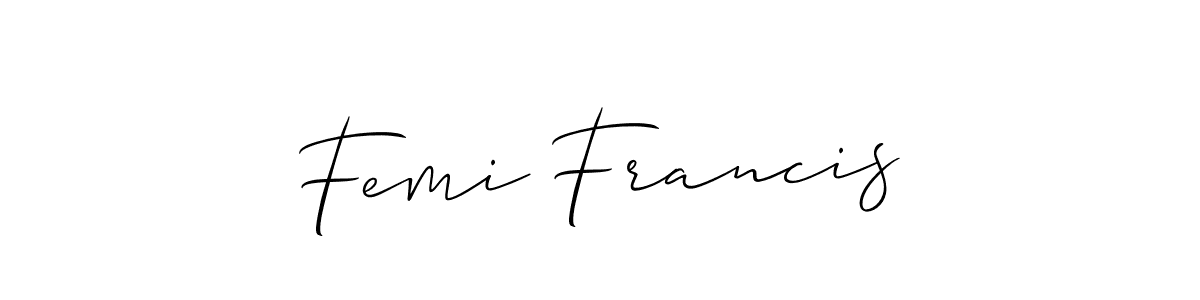 How to Draw Femi Francis signature style? Allison_Script is a latest design signature styles for name Femi Francis. Femi Francis signature style 2 images and pictures png