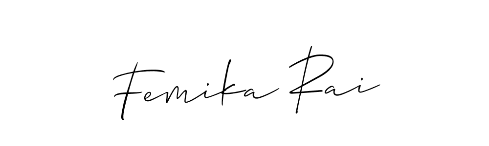 Best and Professional Signature Style for Femika Rai. Allison_Script Best Signature Style Collection. Femika Rai signature style 2 images and pictures png