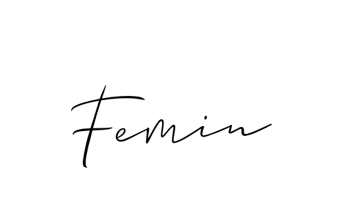 Once you've used our free online signature maker to create your best signature Allison_Script style, it's time to enjoy all of the benefits that Femin name signing documents. Femin signature style 2 images and pictures png