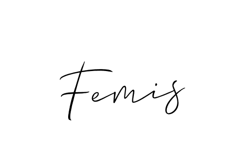 Femis stylish signature style. Best Handwritten Sign (Allison_Script) for my name. Handwritten Signature Collection Ideas for my name Femis. Femis signature style 2 images and pictures png