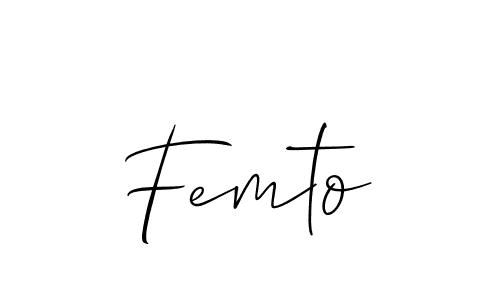 Also we have Femto name is the best signature style. Create professional handwritten signature collection using Allison_Script autograph style. Femto signature style 2 images and pictures png