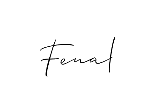 Fenal stylish signature style. Best Handwritten Sign (Allison_Script) for my name. Handwritten Signature Collection Ideas for my name Fenal. Fenal signature style 2 images and pictures png