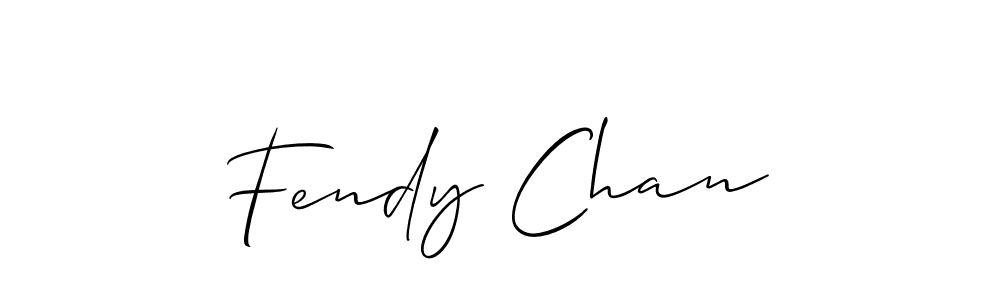 It looks lik you need a new signature style for name Fendy Chan. Design unique handwritten (Allison_Script) signature with our free signature maker in just a few clicks. Fendy Chan signature style 2 images and pictures png
