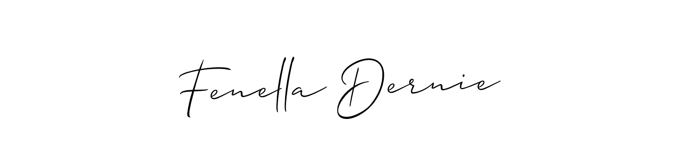 Use a signature maker to create a handwritten signature online. With this signature software, you can design (Allison_Script) your own signature for name Fenella Dernie. Fenella Dernie signature style 2 images and pictures png