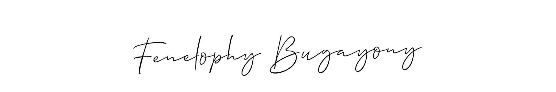 Also we have Fenelophy Bugayony name is the best signature style. Create professional handwritten signature collection using Allison_Script autograph style. Fenelophy Bugayony signature style 2 images and pictures png