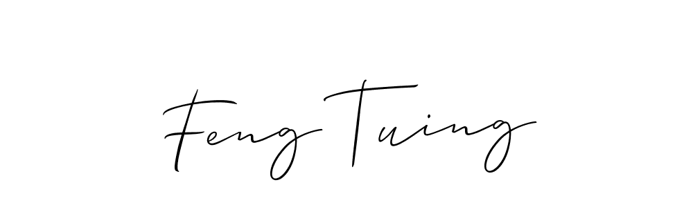 How to make Feng Tuing name signature. Use Allison_Script style for creating short signs online. This is the latest handwritten sign. Feng Tuing signature style 2 images and pictures png