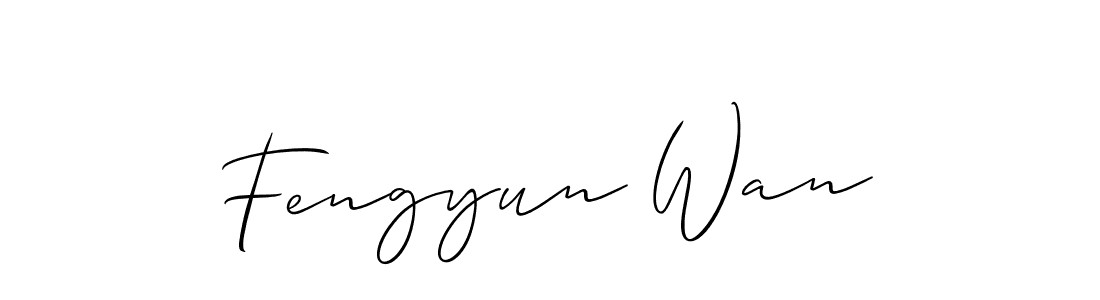 It looks lik you need a new signature style for name Fengyun Wan. Design unique handwritten (Allison_Script) signature with our free signature maker in just a few clicks. Fengyun Wan signature style 2 images and pictures png