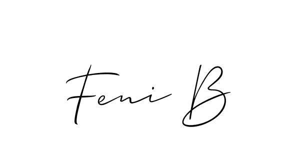 Create a beautiful signature design for name Feni B. With this signature (Allison_Script) fonts, you can make a handwritten signature for free. Feni B signature style 2 images and pictures png