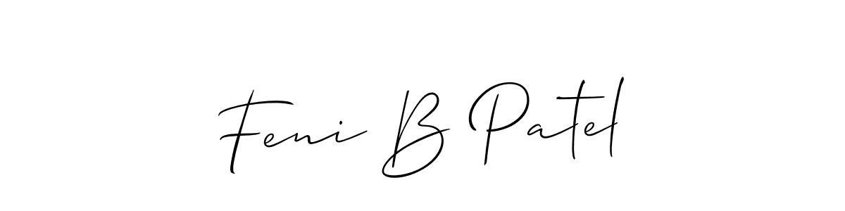 How to make Feni B Patel signature? Allison_Script is a professional autograph style. Create handwritten signature for Feni B Patel name. Feni B Patel signature style 2 images and pictures png