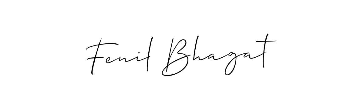 Fenil Bhagat stylish signature style. Best Handwritten Sign (Allison_Script) for my name. Handwritten Signature Collection Ideas for my name Fenil Bhagat. Fenil Bhagat signature style 2 images and pictures png