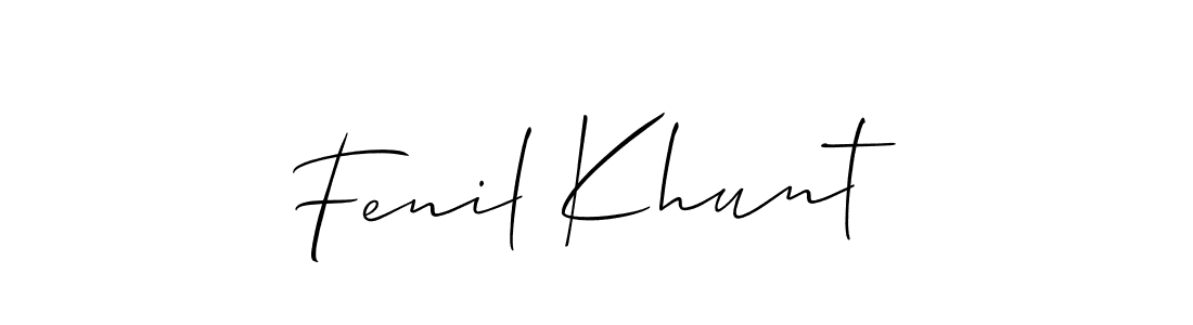 This is the best signature style for the Fenil Khunt name. Also you like these signature font (Allison_Script). Mix name signature. Fenil Khunt signature style 2 images and pictures png