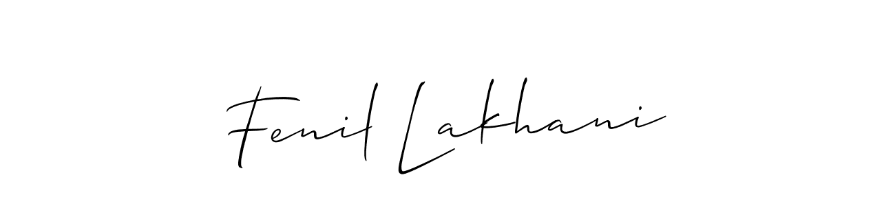 This is the best signature style for the Fenil Lakhani name. Also you like these signature font (Allison_Script). Mix name signature. Fenil Lakhani signature style 2 images and pictures png