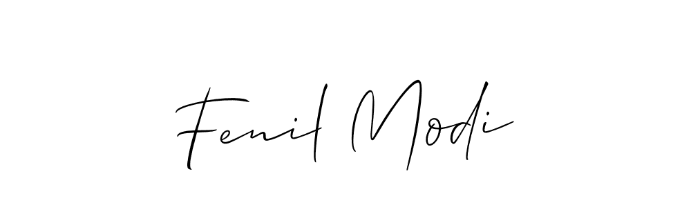 How to make Fenil Modi signature? Allison_Script is a professional autograph style. Create handwritten signature for Fenil Modi name. Fenil Modi signature style 2 images and pictures png