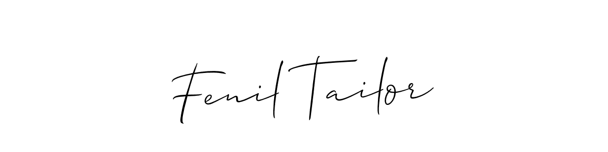 Also we have Fenil Tailor name is the best signature style. Create professional handwritten signature collection using Allison_Script autograph style. Fenil Tailor signature style 2 images and pictures png