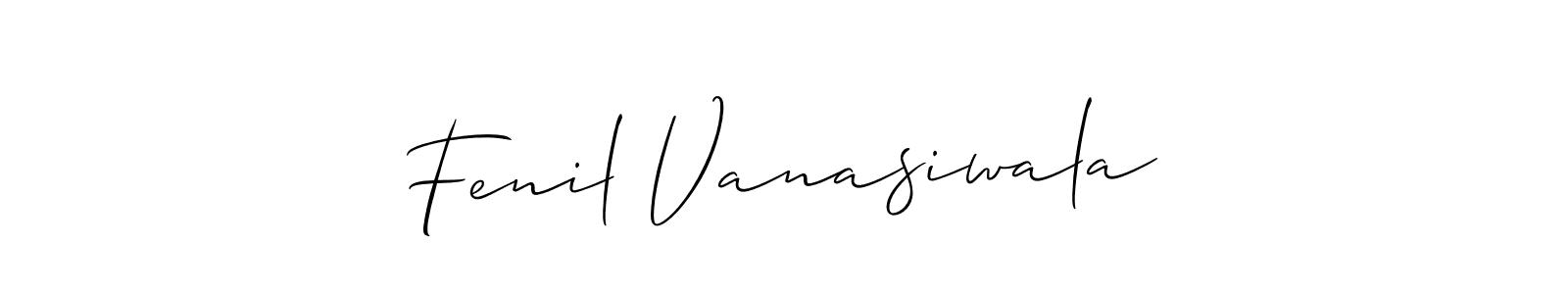 Also You can easily find your signature by using the search form. We will create Fenil Vanasiwala name handwritten signature images for you free of cost using Allison_Script sign style. Fenil Vanasiwala signature style 2 images and pictures png