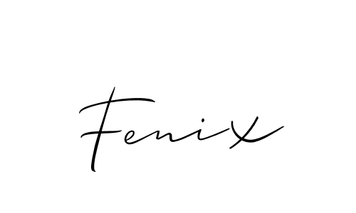 Design your own signature with our free online signature maker. With this signature software, you can create a handwritten (Allison_Script) signature for name Fenix. Fenix signature style 2 images and pictures png