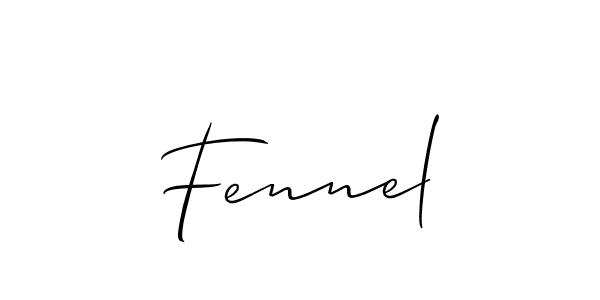 You should practise on your own different ways (Allison_Script) to write your name (Fennel) in signature. don't let someone else do it for you. Fennel signature style 2 images and pictures png