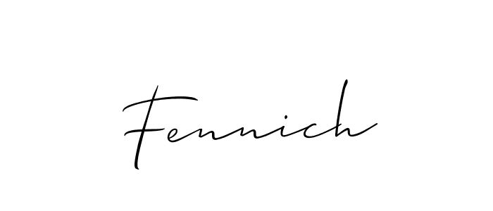 How to make Fennich name signature. Use Allison_Script style for creating short signs online. This is the latest handwritten sign. Fennich signature style 2 images and pictures png