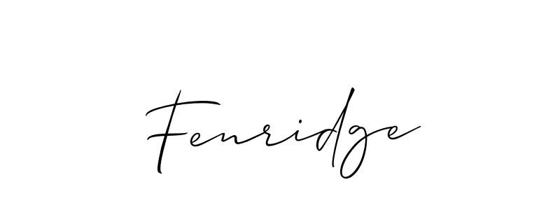 Create a beautiful signature design for name Fenridge. With this signature (Allison_Script) fonts, you can make a handwritten signature for free. Fenridge signature style 2 images and pictures png