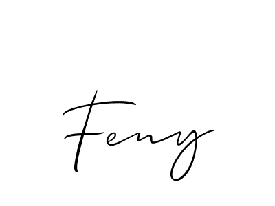 How to make Feny signature? Allison_Script is a professional autograph style. Create handwritten signature for Feny name. Feny signature style 2 images and pictures png