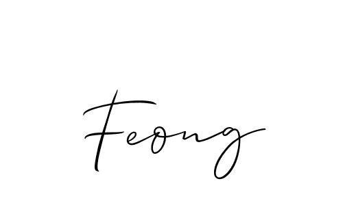 if you are searching for the best signature style for your name Feong. so please give up your signature search. here we have designed multiple signature styles  using Allison_Script. Feong signature style 2 images and pictures png