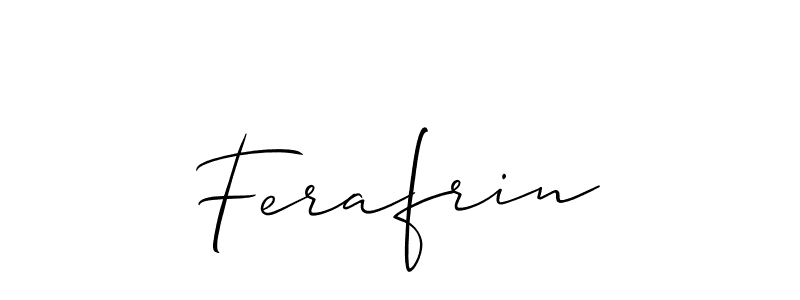 Make a beautiful signature design for name Ferafrin. With this signature (Allison_Script) style, you can create a handwritten signature for free. Ferafrin signature style 2 images and pictures png